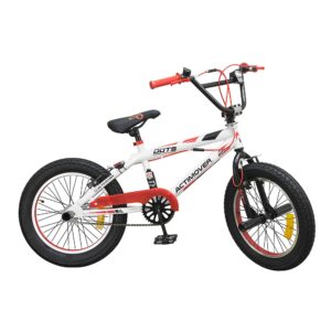 Bicicleta BMX 18 Pulgadas Freestyle Roja / Blanca