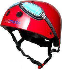 CASCO KIDDIMOTO ROJO RETRO CON GAFAS DE VUELO (PINTADAS)